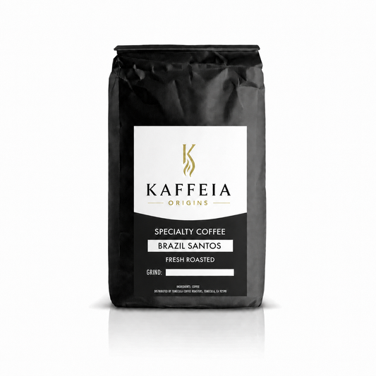 Brazil Santos specialty coffee in Kaffeia Origins packaging