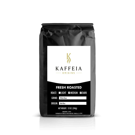 Peru Decaf coffee in Kaffeia Origins packaging